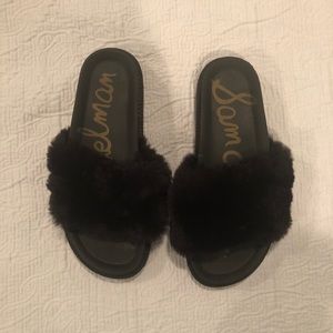 Sam Edelman Blaire Faux Fur Platform Slide Sandal